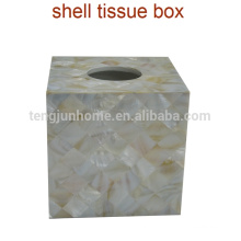 mosaic pattern natural mother pearl square facial tissue in boxes